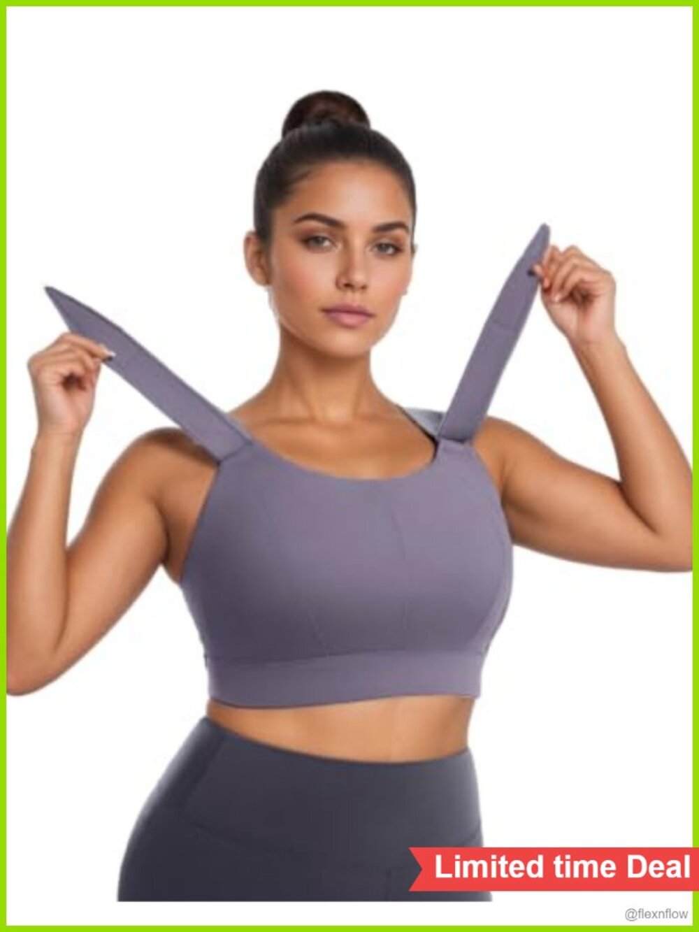 High Impact Adjustable Sports Bra Molded Cup Full Coverage Wire Free